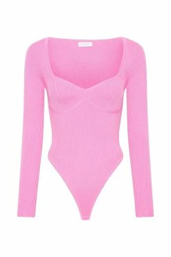 EMS Rinna Recycled Knit Scoop Neck Bodysuit - Pink 15 EMS Rinna Recycled Knit Scoop Neck Bodysuit - Pink
