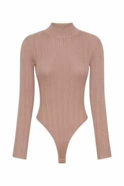 EMS Ruthie Recycled Knit Long Sleeve Bodysuit - Mocha All Tops 13 EMS Ruthie Recycled Knit Long Sleeve Bodysuit - Mocha All Tops