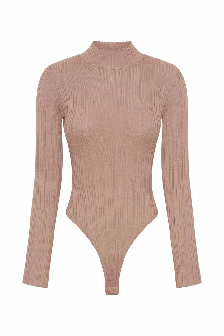 EMS Ruthie Recycled Knit Long Sleeve Bodysuit - Mocha All Tops 7 EMS Ruthie Recycled Knit Long Sleeve Bodysuit - Mocha All Tops
