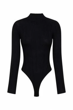 EMS Ruthie Recycled Knit Long Sleeve Bodysuit - Black