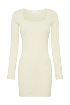 EMS Solange Recycled Scoop Neck Knit Mini Dress - Cream