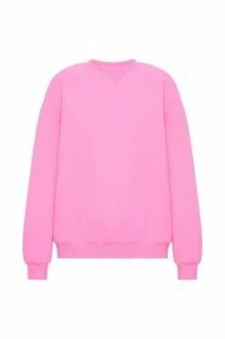 QNG Two Piece Sets Jaz Oversized Fleeceback Crew Neck Jumper - Candy Pink 15 QNG Two Piece Sets Jaz Oversized Fleeceback Crew Neck Jumper - Candy Pink