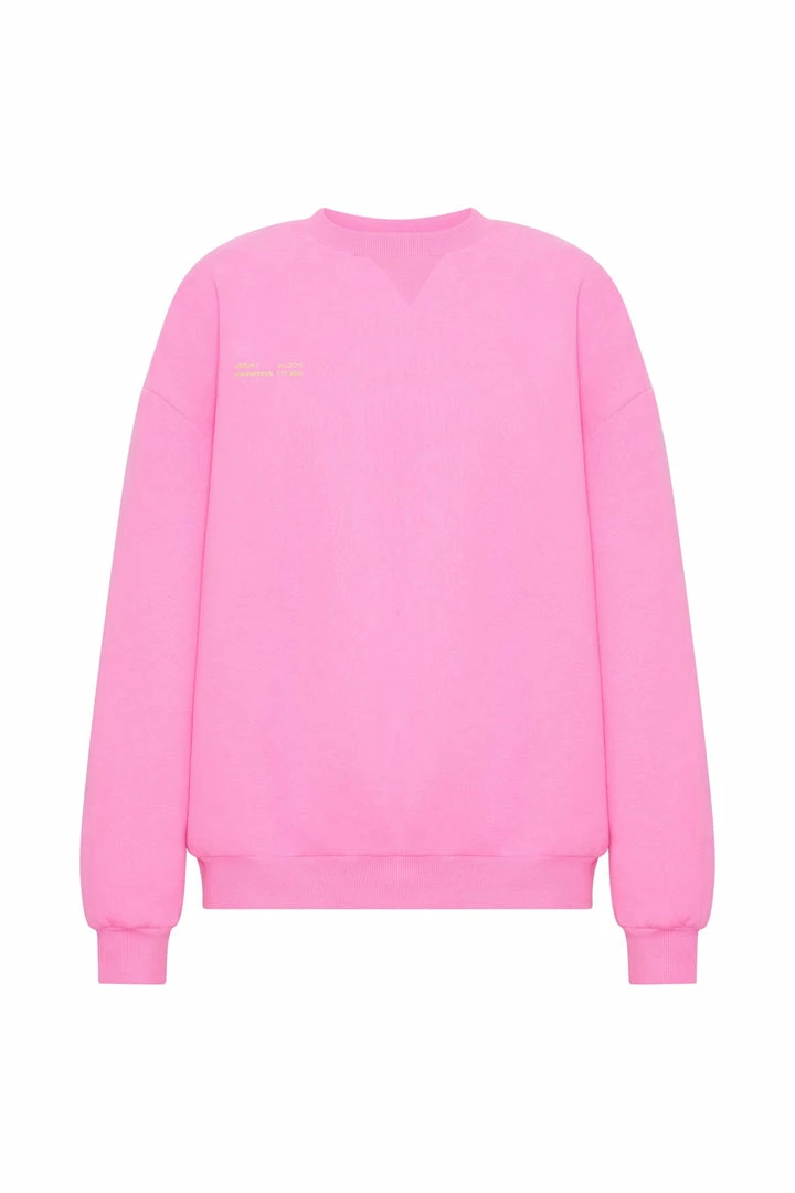 QNG Two Piece Sets Jaz Oversized Fleeceback Crew Neck Jumper - Candy Pink 8 QNG Two Piece Sets Jaz Oversized Fleeceback Crew Neck Jumper - Candy Pink