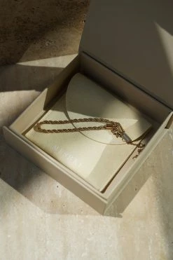 ZNY Bailey 14K Gold Plated Twisted Small Chain Bracelet/Anklet - Gold All Accessories