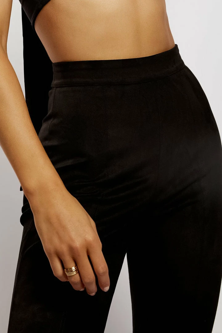 WNT Bianca Suede Leggings - Black 2 WNT Bianca Suede Leggings - Black