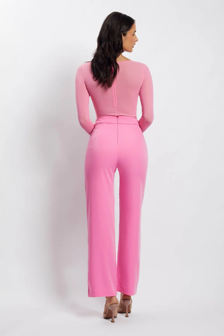 WXI Blaire Mesh Long Sleeve Bodysuit - Pink 2 WXI Blaire Mesh Long Sleeve Bodysuit - Pink