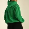QNG Bree Oversized Fleeceback Hoodie - Bright Green
