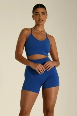 MGH Edena V Back Crop Top - Cobalt Blue