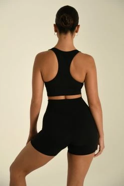 MGH Athleisure Thea Racerback Crop Top - Black