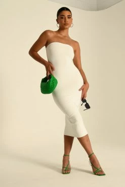 WXI Cassidy Strapless Midi Dress - White