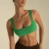 ROM Jackie Scoop Neck Crop Top - Bright Green All Tops