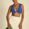 WXI Angela Twist Front Crop Top - Cobalt Blue