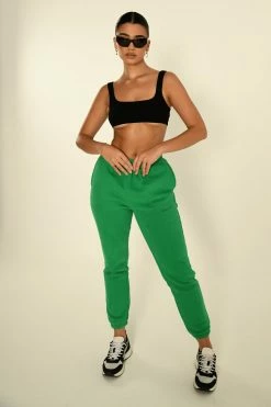 QNG Camille Oversized Fleeceback Jogger - Bright Green Sweaters & Hoodies