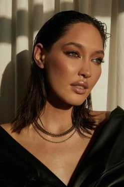 ZNY Chia 14K Gold Plated Cuban Chain Chunky Necklace - Gold All Accessories