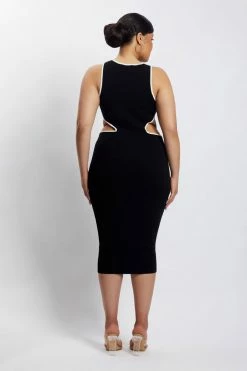 SOP Lela Cut Out Midi Dress - Black DRESSES 27 SOP Lela Cut Out Midi Dress - Black DRESSES