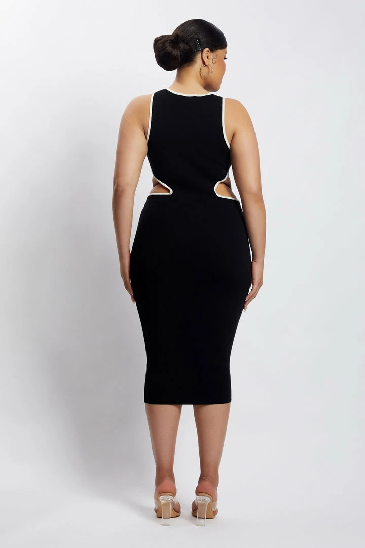 SOP Lela Cut Out Midi Dress - Black DRESSES 11 SOP Lela Cut Out Midi Dress - Black DRESSES