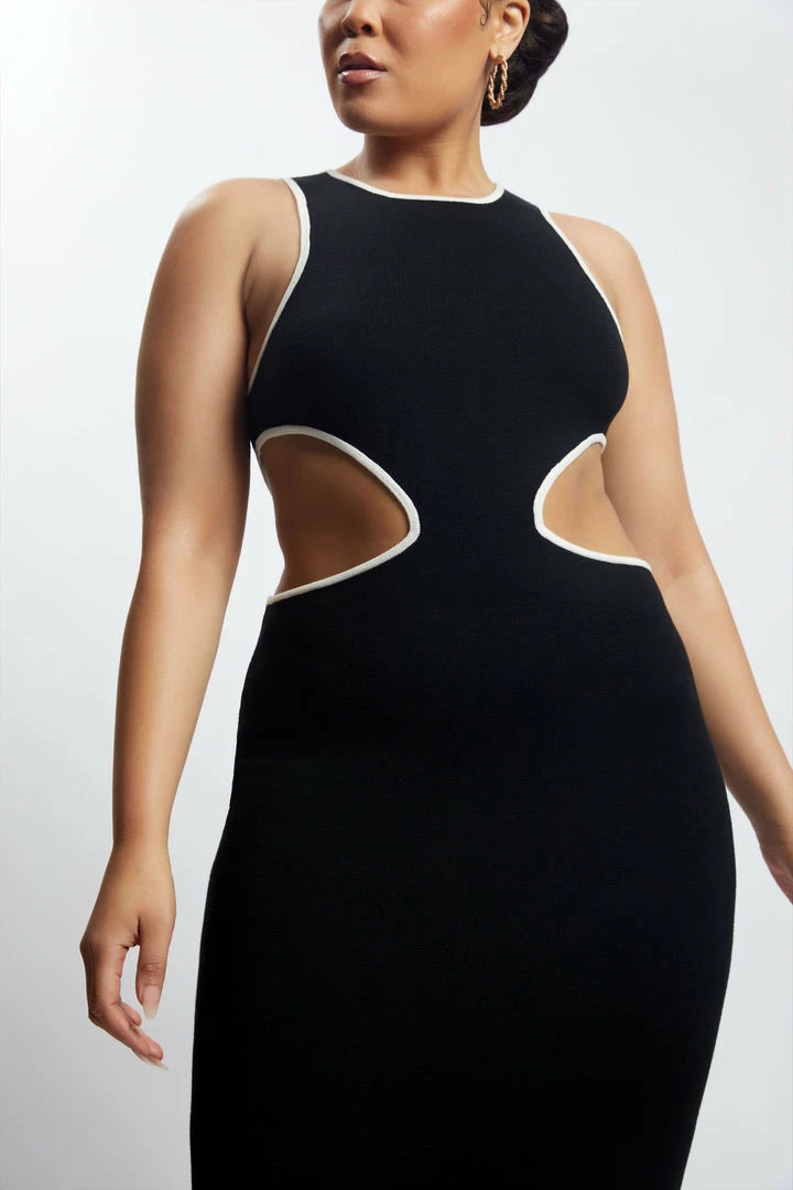 SOP Lela Cut Out Midi Dress - Black DRESSES 15 SOP Lela Cut Out Midi Dress - Black DRESSES