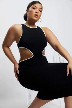 SOP Lela Cut Out Midi Dress - Black DRESSES 25 SOP Lela Cut Out Midi Dress - Black DRESSES