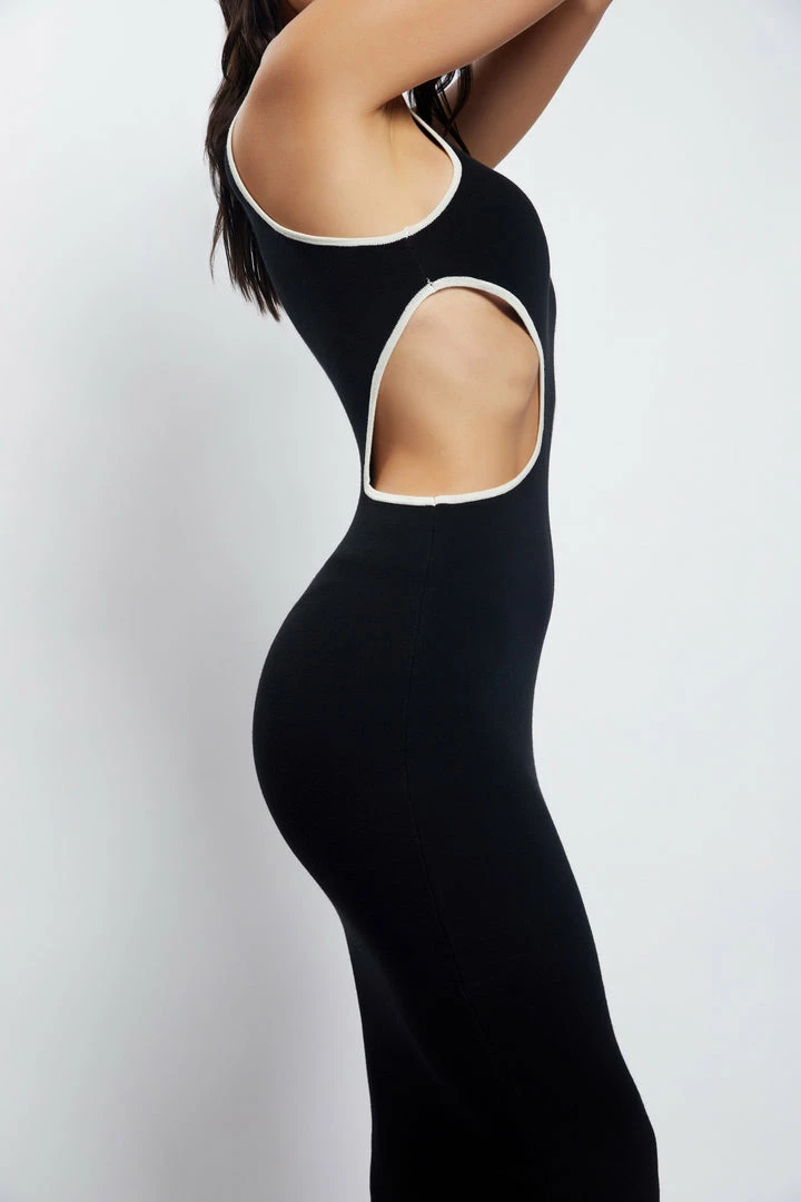 SOP Lela Cut Out Midi Dress - Black DRESSES 2 SOP Lela Cut Out Midi Dress - Black DRESSES