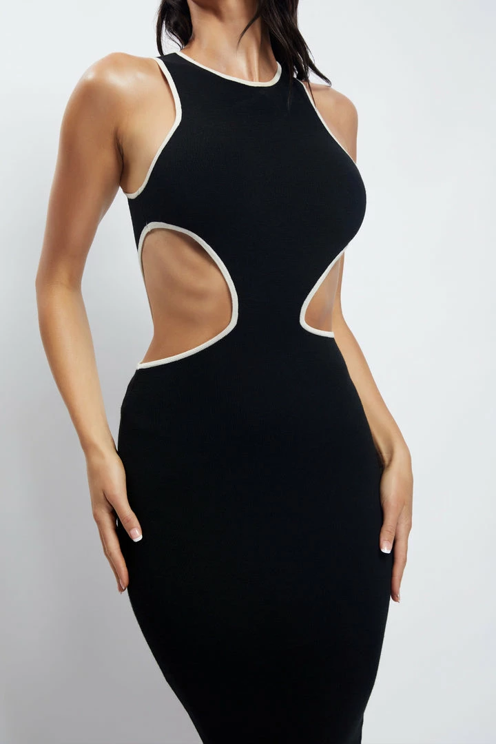 SOP Lela Cut Out Midi Dress - Black DRESSES 5 SOP Lela Cut Out Midi Dress - Black DRESSES