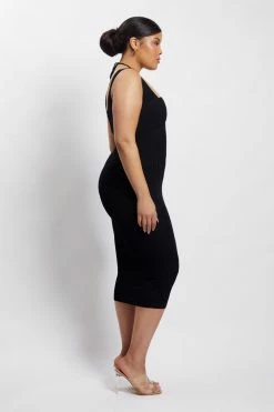 EMS DRESSES Liana Bandeau Knitted Midi Dress - Black 21 EMS DRESSES Liana Bandeau Knitted Midi Dress - Black