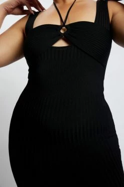 EMS DRESSES Liana Bandeau Knitted Midi Dress - Black 18 EMS DRESSES Liana Bandeau Knitted Midi Dress - Black