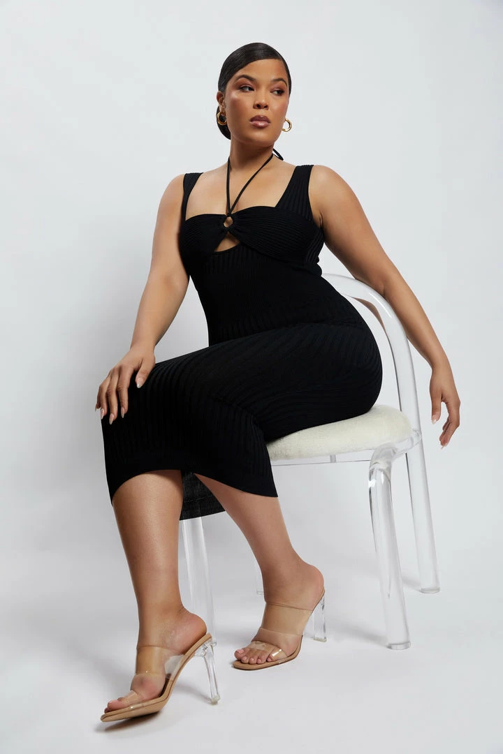 EMS DRESSES Liana Bandeau Knitted Midi Dress - Black 11 EMS DRESSES Liana Bandeau Knitted Midi Dress - Black