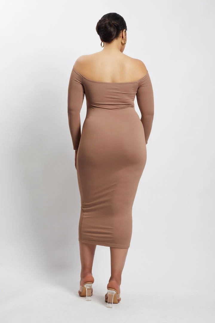 WXI DRESSES Breanna Cut Out Midi Dress - Light Brown 9 WXI DRESSES Breanna Cut Out Midi Dress - Light Brown
