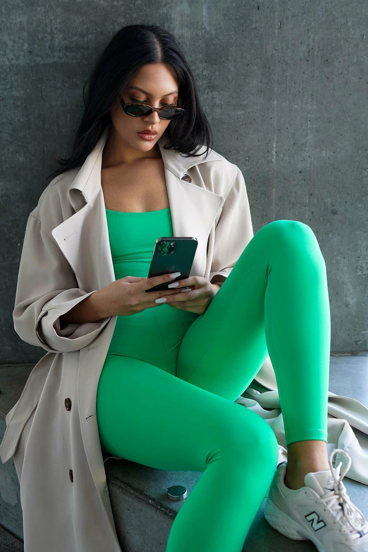 MGH Venus V Back Leggings - Bright Green Activewear Bottoms 2 MGH Venus V Back Leggings - Bright Green Activewear Bottoms