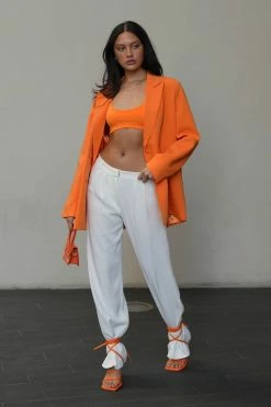 WNT Two Piece Sets Madison Oversized Blazer - Tangerine 16 WNT Two Piece Sets Madison Oversized Blazer - Tangerine
