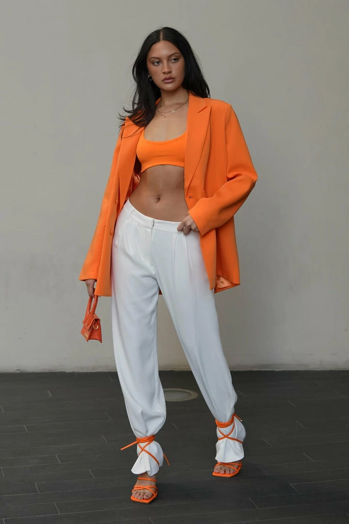 WNT Two Piece Sets Madison Oversized Blazer - Tangerine 4 WNT Two Piece Sets Madison Oversized Blazer - Tangerine