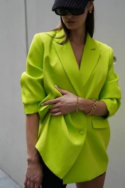 WNT Two Piece Sets Madison Oversized Blazer - Lime Green