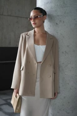 WNT Madison Oversized Blazer - Taupe Coats & Jackets