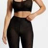 ROM Gracie Mesh Crop Top - Black Two Piece Sets
