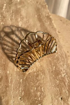 ZNY All Accessories Juliana 14K Gold Plated Hair Claw - Gold