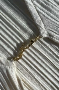 WNT Two Piece Sets Mehru Crinkle Flare Sleeve Top With Hardware - Wheat 18 WNT Two Piece Sets Mehru Crinkle Flare Sleeve Top With Hardware - Wheat