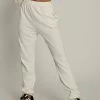QNG Jesy Loopback Oversized Jogger - White Sweaters & Hoodies