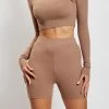 ROM Lisa Ribbed Booty Short - Latte All Bottoms
