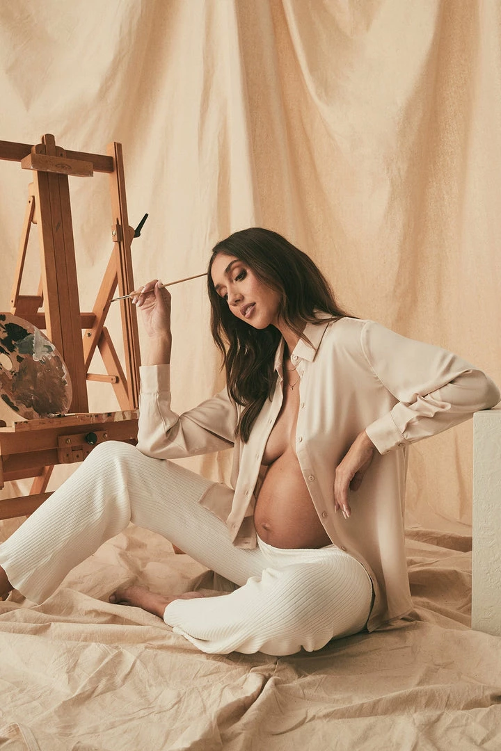 JLW Liliana Satin Shirt - Bone 2 JLW Liliana Satin Shirt - Bone