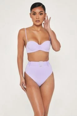 DGH MESHKI SWIM Hadley Diamante High Waisted Bottoms - Lilac 9 DGH MESHKI SWIM Hadley Diamante High Waisted Bottoms - Lilac