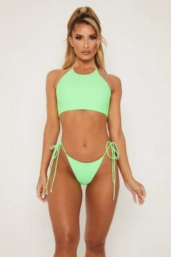 GLD MESHKI SWIM Rexana Apron Bikini Top - Green