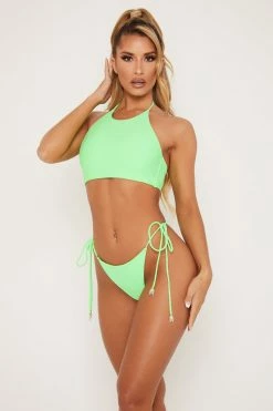 GLD MESHKI SWIM Rexana Apron Bikini Top - Green