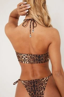 GLD Rexana Apron Bikini Top - Leopard MESHKI SWIM