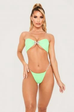 GLD Sydnie Diamante Meshki Logo Bikini Bottom - Lime Green MESHKI SWIM 12 GLD Sydnie Diamante Meshki Logo Bikini Bottom - Lime Green MESHKI SWIM