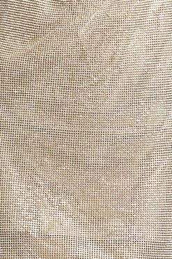 QNG Meilani Low Back Diamante Mesh Mini Dress - Gold DRESSES 23 QNG Meilani Low Back Diamante Mesh Mini Dress - Gold DRESSES