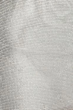 QINGYA FASHION CO., LTD. DRESSES Meilani Low Back Diamante Mesh Mini Dress - Silver