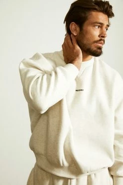 QNG Max Unisex Crew Neck Cosy Sweater - Snow Marle Two Piece Sets