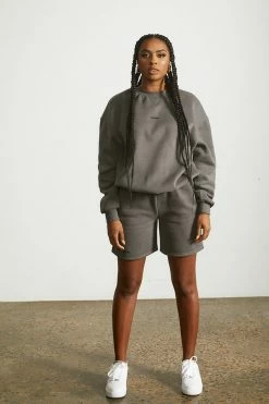 QNG Max Unisex Crew Neck Cosy Sweater - Charcoal