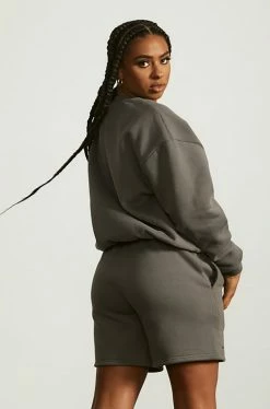 QNG Max Unisex Crew Neck Cosy Sweater - Charcoal