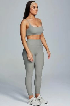 HNG Penny Ribbed Leggings - Sage Activewear Bottoms